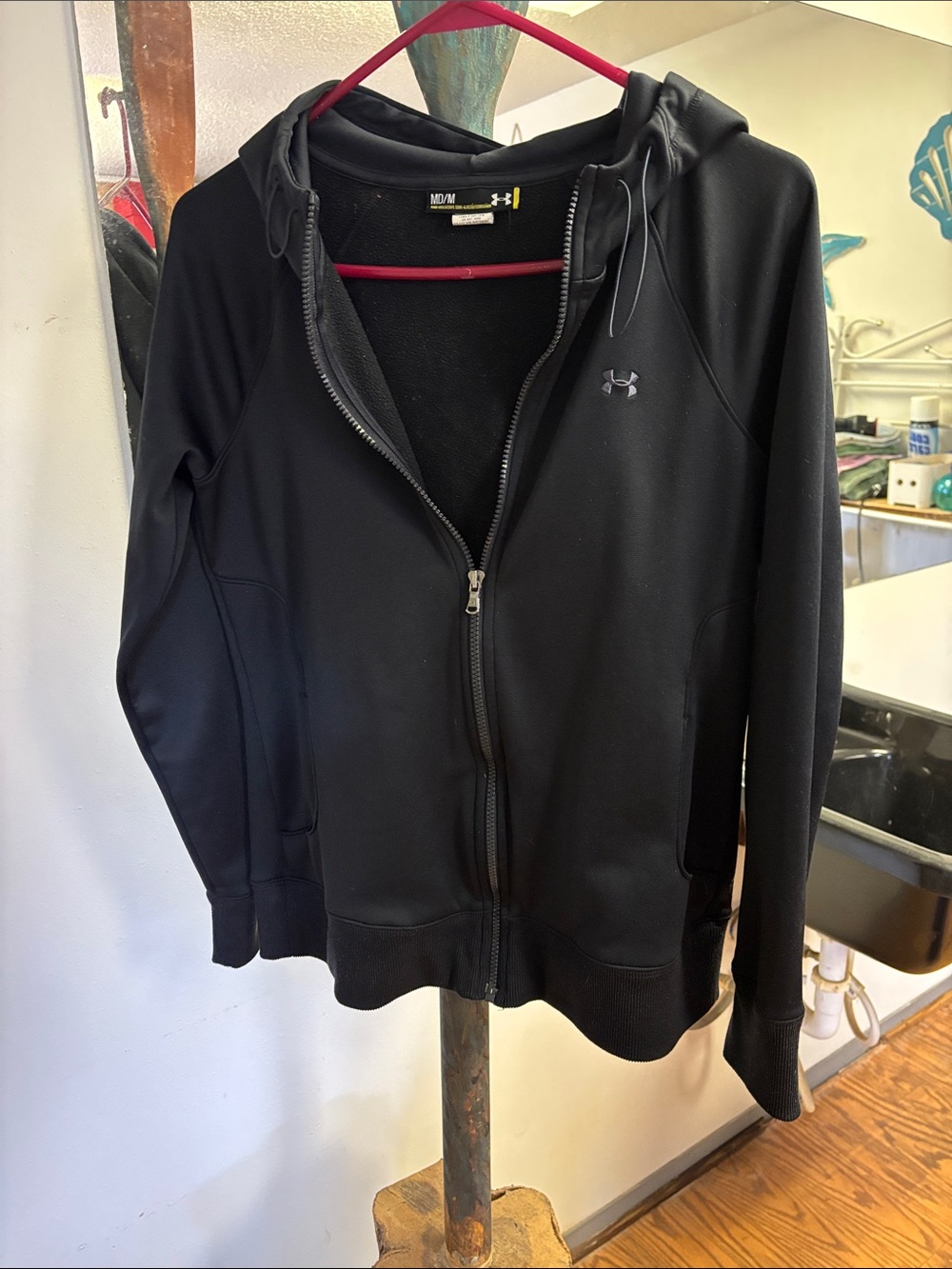 Under Armour Women's Black Full-Zip Utility Hoodie Jacket